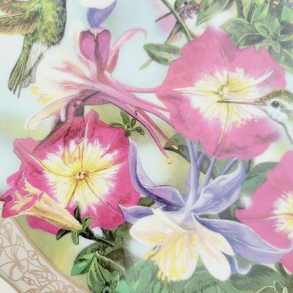 Hummingbird Whispering Wings Plate, Perfect Harmony, Bradford Exchange, 1996 - Picture 6 of 10